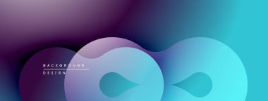 Soyut sıvı şekilleri mor, mavi renkleri harmanlıyor. Modern tasarım, hareket, derinlik ve görsel ilgiyi çağrıştırıyor. Minimalist estetik.