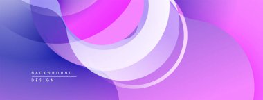 Soyut akışkan şekiller, mor renkler, modern tasarım. Gradyan arka plan dinamik görsel efekt yaratır. Yumuşak kıvrımlar, yumuşak renkler.
