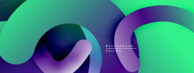 Soyut sıvı şekiller, canlı renklerin karışımı. Modern tasarım, pürüzsüz eğimler dinamik kompozisyon yaratır. Arkaplan hareket ve derinlik öneriyor.