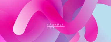 Soyut sıvı şekiller, canlı pembeler, morlar, maviler. Modern tasarım, pürüzsüz gradyanlar dinamik bileşim oluşturur.