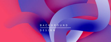 Soyut akışkan şekiller harmanlanır ve canlı gradyanlar oluşturur. Modern tasarım pürüzsüz geçişleri, kalın renkleri, dinamik bileşimi vurgular.