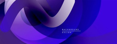 Soyut sıvı şekilleri, canlı mor renkler, dinamik bileşim. Arka planlar ve sunumlar için modern tasarım öğesi. Yumuşak eğimler derinlik yaratır.