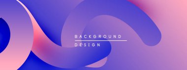 Soyut sıvı şekiller, canlı mor renkler, pürüzsüz gradyanlar. Arkaplan ve sunumlar için modern tasarım ögesi.