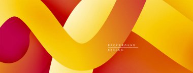 Soyut katmanlar, canlı renkler, pürüzsüz eğimler. Modern tasarım, sıcak tonlar, dinamik kompozisyon. Projeler için arkaplan ögesi.