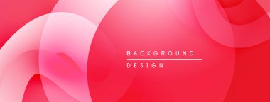 Soyut kırmızı arkaplan. Üst üste binen şekiller dinamik görsel efekt yaratır. Sunumlar ve web siteleri için modern tasarım ögesi.