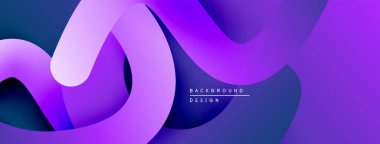 Soyut mor dalgalar dinamik zemin oluşturur. Pürüzsüz eğimler, akış şekilleri hareketi, modern tasarım estetiğini akla getiriyor..