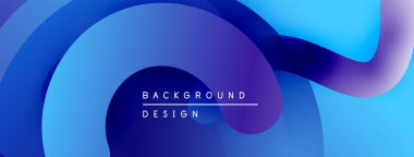 Soyut sıvı şekilleri örtüşür, parlak mavi mor bir eğilim yaratır. Arkaplan ve sunumlar için uygun modern tasarım.