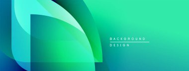 Soyut gradyan tasarımı. Teal, yeşil renkler düzgün karışıyor. Modern estetik, arka planlar ve sunumlar için uygun. Minimalist kompozisyon.