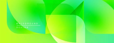 Soyut enerjik yeşil gradyanlar çakışıyor. Modern tasarım geometrik şekiller, pürüzsüz geçişler, dinamik bileşimler içerir. Geçmişi tazeliği ve enerjiyi akla getiriyor.