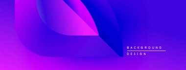 Soyut mor eğimli arkaplan. Akan şekiller dinamik görsel efektler yaratır. Dijital projeler için modern tasarım ögesi.