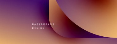 Soyut eğim arkaplanı. Mor, turuncu renkler düzgün bir şekilde harmanlanır. Metin kaplamalı minimalist tasarım, tasarım. Modern estetik.