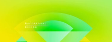 Soyut eğim arkaplanı. Sarı, yeşil renkler düzgün bir şekilde harmanlanır. Minimalist tasarım metin elementleri, geometrik şekiller içerir. Modern estetik.