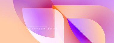 Soyut sıvı şekilleri örtüşür, canlı gradyanlar yaratır. Şeftali, mor, pembe renkler kusursuz bir şekilde harmanlanır. Arka planlar için modern tasarım ögesi.