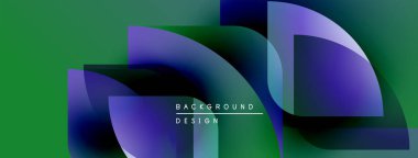 Soyut tasarım özellikleri üst üste binen eğriler, gradyanlar. Yeşil, mor, mavi renkler dinamik görsel efekt yaratır. Metin arkaplan tasarımı okur.