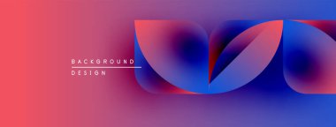 Soyut gradyan tasarımı. Sıvı şekiller pembe, mor ve mavi renkleri harmanlıyor. Dijital projeler ve sunumlar için modern arkaplan.