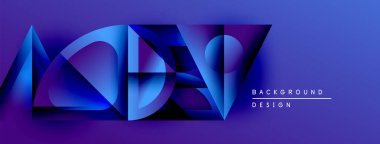 Soyut mavi şekiller dinamik görsel efekt oluşturur. Renkler derinliği, modern tasarım elementlerini gösteriyor.