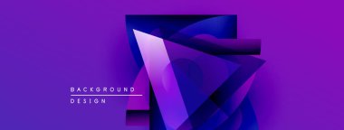 Soyut mor tasarım katmanlı şekiller, gradyanlar içerir. Dijital projeler ve sunumlar için modern arkaplan uygun. Canlı renkler dinamik görsel efekt yaratır.