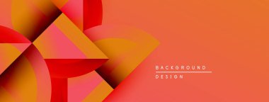 Soyut geometrik şekiller harmanlanarak canlı turuncu gradyan oluşturur. Metin, arkaplan tasarımını basit yazı tipiyle okur.