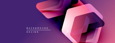 Soyut geometrik şekiller mor arkaplanla örtüşür. Modern tasarım elementleri dinamik görsel efekt yaratır. Minimalist tarz, mevcut temiz çizgiler.