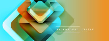 Soyut geometrik şekiller örtüşür, canlı bir değişim etkisi yaratır. Modern tasarım elementleri dinamik bileşimi önerir.