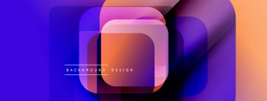 Soyut geometrik şekiller çakışıyor. Canlı renkler harmanlanır, modern tasarım yaratır. Metin arka plan tasarımı okur. Düzen eğimleri kompozisyona hakim.