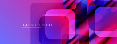 Soyut geometrik şekiller çakışıyor. Renk değişimi, pembe, mavi, modern görsel efekt. Metin arkaplan tasarımı okur.