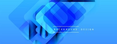 Soyut mavi geometrik şekiller dinamik gradyan etki yaratır. Modern tasarım arka planlar, pankartlar, sunumlar için uygun.