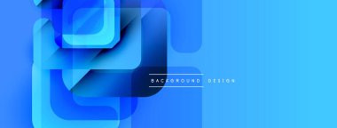 Soyut mavi şekiller örtüşür, dinamik görsel efekt yaratır. Sancaklar ve arka planlar için modern tasarım uygun. Basit, temiz estetik..