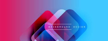 Soyut, enerjik, değişken şekiller çakışıyor. Pembe, mor, mavi renkler modern arka plan tasarımı yaratır. Minimalist estetik, temiz çizgiler mevcut.