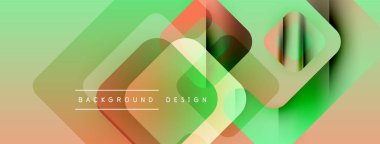 Soyut geometrik şekiller çakışıyor. Renkler karışır, modern görsel efekt yaratır. Metin arkaplan tasarımı okur.