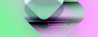 Soyut gradyanlar çakışıyor, yumuşak görsel etki yaratıyor. Açık yeşil renkten mor renge geçiş. Metin arka plan tasarımı okur. Minimalist kompozisyon.