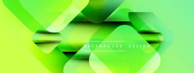 Canlı yeşil soyut bir arka plan. Geometrik şekiller, dinamik görsel efekt oluşturur. Modern tasarım elemanları.