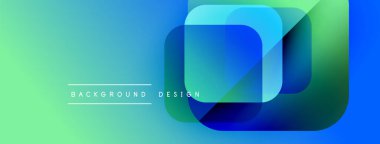 Soyut geometrik şekiller, canlı turkuaz, yeşil gradyanlar. Modern tasarım elementleri dinamik görsel efekt yaratır. Arkaplan özellikleri metin etiketleri.