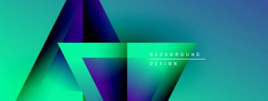 Soyut geometrik şekiller, canlı turkuaz, mor renkler. Arka planlar ve sunumlar için modern tasarım öğesi. Temiz, minimalist estetik.