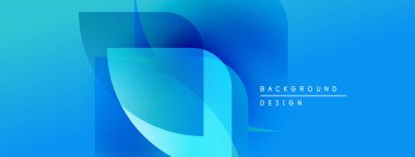Soyut mavi katmanlar dinamik görsel efekt yaratır. Yumuşak eğimler derinliği, modern tasarım elementlerini gösteriyor. Arkaplanda metin arkaplan, tasarım.