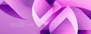 Soyut mor tasarım akış çizgileri, geometrik şekiller içerir. Gradyan efektli modern arkaplan, ince doku.