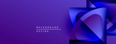 Soyut mor tasarım katmanlı kareler, gradyanlar içerir. Modern estetik, dijital arka planlar ve sunumlar için uygun. Minimalist stil.