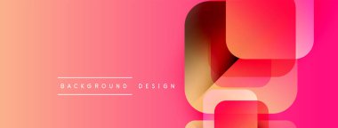 Soyut eğim arkaplanı. Yuvarlak dikdörtgenler, dinamik görsel efekt yaratır. Sıcak renkler kompozisyona hakim.