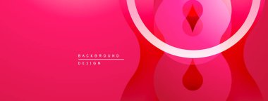 Soyut pembe arkaplan özellikleri katmanlı şekiller, kıvrımlı çizgiler. Modern tasarım akıcılığı, derinliği, görsel ilgiyi çağrıştırıyor.