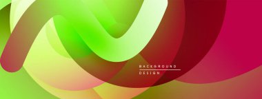 Soyut renkli dalgalar. Pürüzsüz gradyanlar yeşil, sarı, kırmızı renkleri harmanlarlar. Arkaplan ve sunumlar için modern tasarım ögesi.
