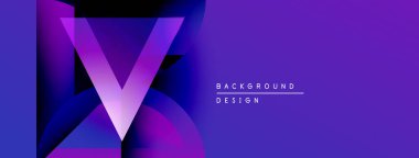 Soyut mor tasarım V harfini içerir, eğim tonları. Dijital projeler ve sunumlar için modern arkaplan uygun.