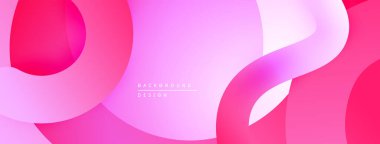 Soyut pembe katmanlar akışkan şekiller yaratır. Gradyan renkler harmanlanarak modern tasarımı oluşturur. Yumuşak eğriler kompozisyona hakim.