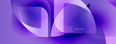 Soyut mor tasarım. Sıvı şekiller üst üste binerek, dinamik görsel efekt yaratır. Çeşitli projeler için modern arkaplan.