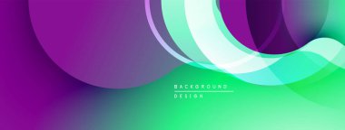 Soyut dalgalar, canlı renkler karışımı. Mor renkten yeşile geçişler, dinamik görsel akış yaratıyor. Modern tasarım ögesi.