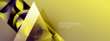 Soyut geometrik tasarım. Sarı, mor şekiller, dinamik görsel efekt oluşturur. Projeler için modern arkaplan dokusu.