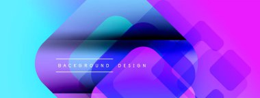 Soyut, enerjik bir arkaplan. Üst üste binen kareler dinamik görsel efekt yaratır. Metin arka plan tasarımı okur. Modern, renkli kompozisyon.