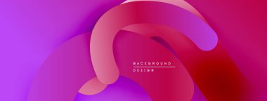 Soyut sıvı şekilleri, canlı mor renkler, pürüzsüz eğimler dinamik bir zemin oluşturur. Modern tasarım ögesi.