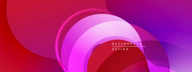 Soyut akıcı şekiller, canlı mor renkler, mor renkler. Modern tasarım, pürüzsüz gradyanlar dinamik görsel efekt yaratır.