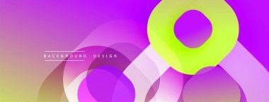 Soyut enerjik tasarım. Üst üste binen daireler, gradyanlar dinamik görsel efekt yaratır. Sunumlar ve web siteleri için modern arkaplan.