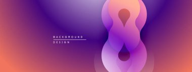 Soyut gradyan tasarımı. Mor, pembe renkler düzgün bir şekilde harmanlanır. Modern, minimalist estetik. Merkezi figür sonsuzluk sembolüne benzer..